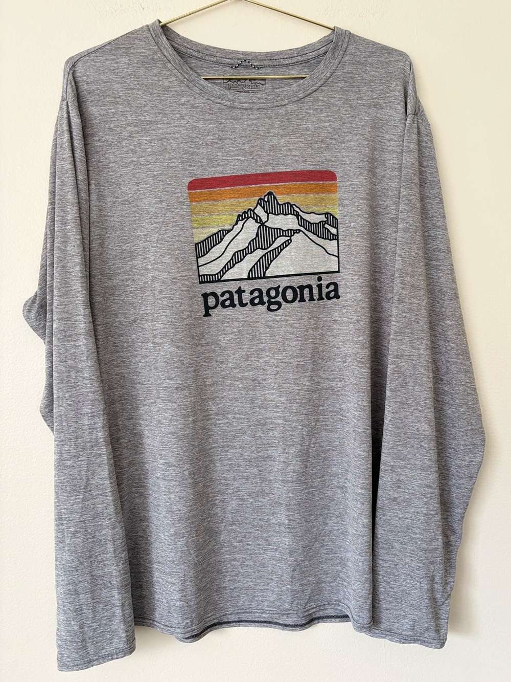 Patagonia Capilene Cool Daily Long Sleeve Graphic Shirt Gray Men’s XL